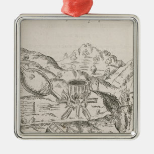 Ein silbernes Mine Ornament