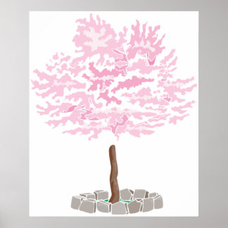 Ein Single Cherry Blossom Tree Poster