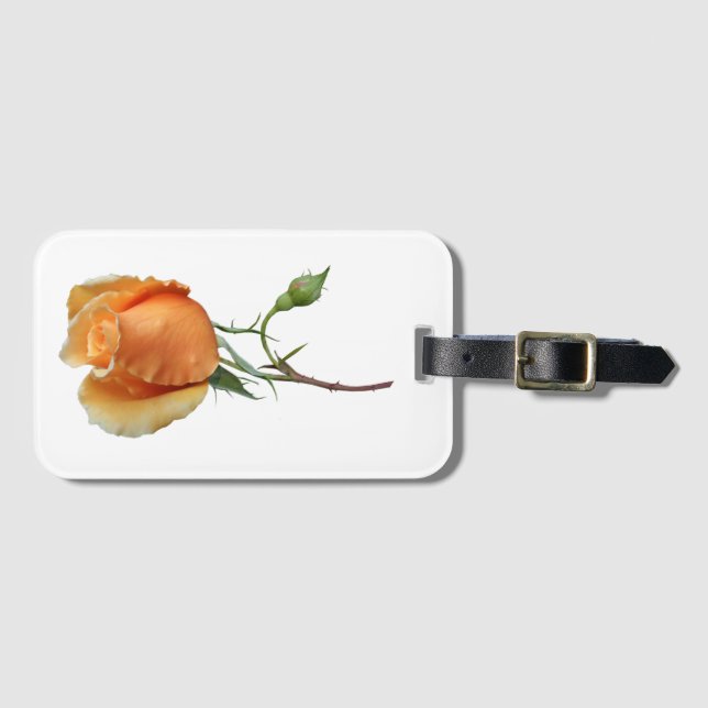 Ein Single Rose Schneiden Gepäckanhänger (Vorderseite (Horizontal))