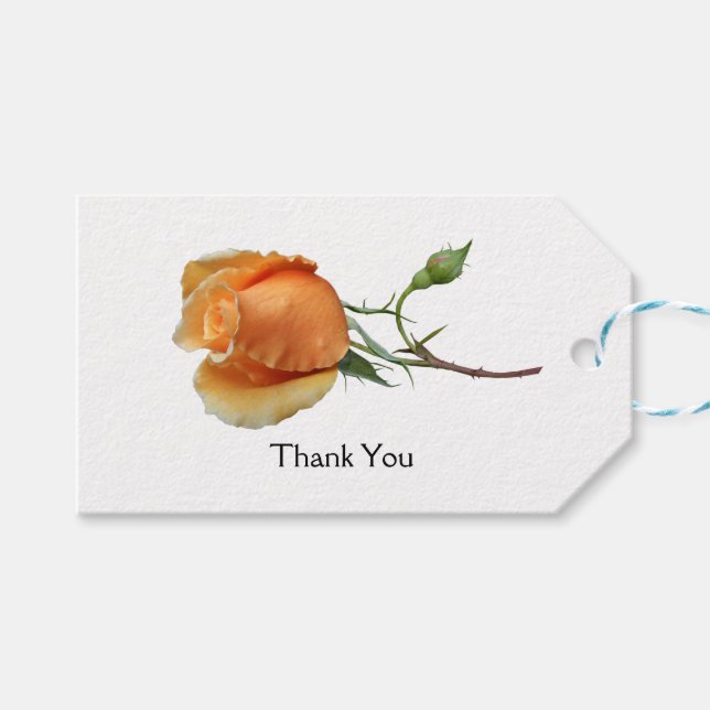 Ein Single Rose Schneiden Geschenkanhänger (Vorderseite (Horizontal))