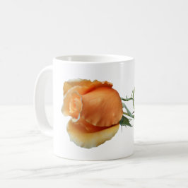 Ein Single Rose Schneiden Kaffeetasse
