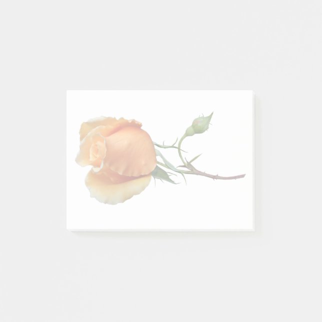 Ein Single Rose Schneiden Post-it Klebezettel