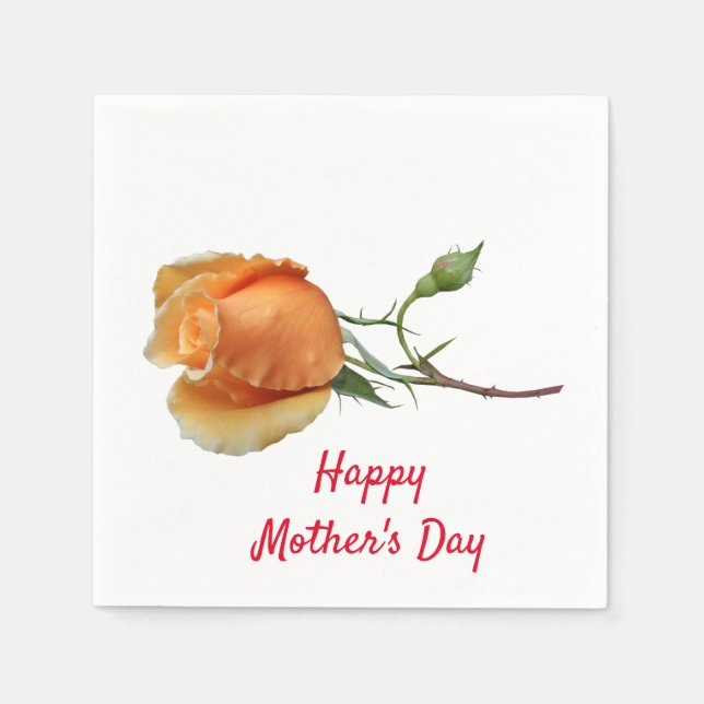 Ein Single Rose Schneiden Serviette (Vorderseite)