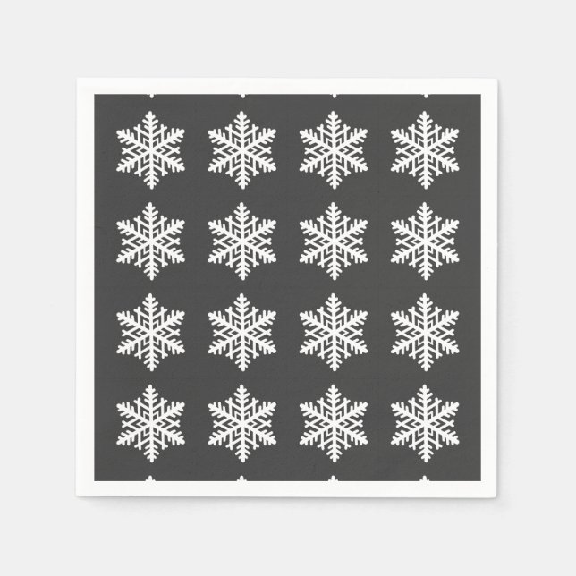Ein Single Snowflake Serviette (Vorderseite)
