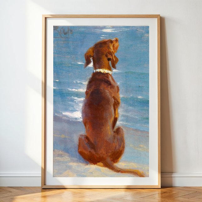 Ein sitzender brauner Hund von P.S. Kroyer Poster (Von Creator hochgeladen)