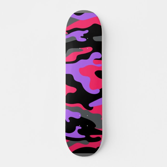 Ein Skateboard mit einem lebendigen Design. (Vorne)