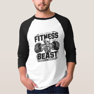Ein Skelett zum Heben von Gewichten T-Shirt