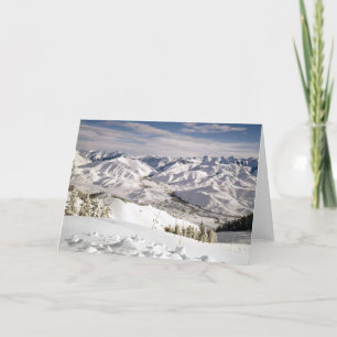 Ein Skifahrer-Ausblick vom Gipfel des Bald Berges Karte