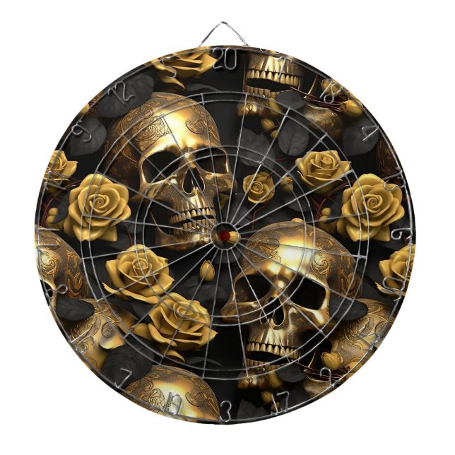 Ein Skull und Rose Serie Design 8 Dartscheibe (vorne)