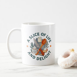 Ein Slice of Life and Delight Geschäft-Logo Kaffeetasse