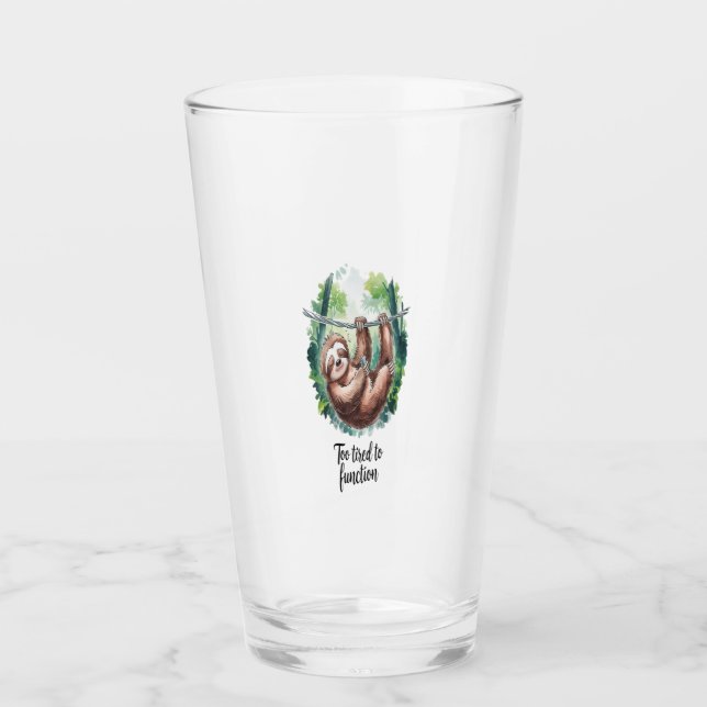 Ein Sloth Wild Animal müde Glas (Vorderseite)
