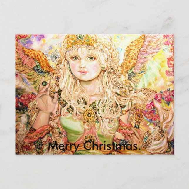 Ein Smaragdengel., frohe Weihnachten (Vorderseite)