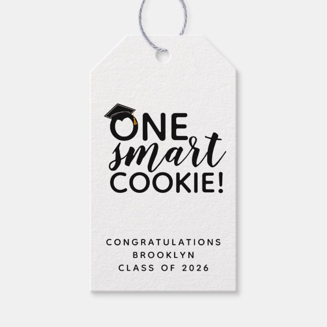 Ein Smart Cookie-Abschluss Geschenkanhänger (Vorderseite)