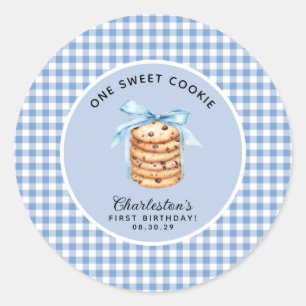 Ein Smart Cookie Boys zum ersten Geburtstag Runder Aufkleber
