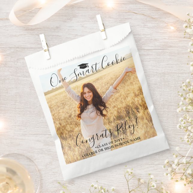 Ein Smart Cookie Elegantes Script Einfaches Foto F Geschenktütchen (Ausgeschnitten)