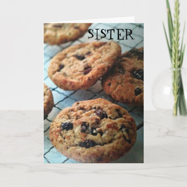 EIN SMART COOKIE SISTER BIRTHTAG KARTE (Vorderseite)