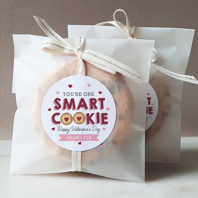 Ein Smart-Cookie-Valentinstag Runder Aufkleber (Von Creator hochgeladen)