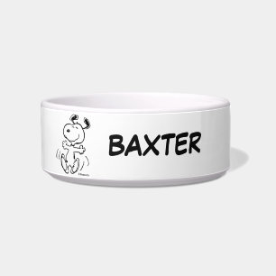 Ein Snoopy Happy Dance Name des Begleiters hinzu Napf