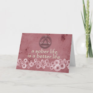 EIN SOBER LIFE IST EINE BESSERE LEBENS-Erholung Karte