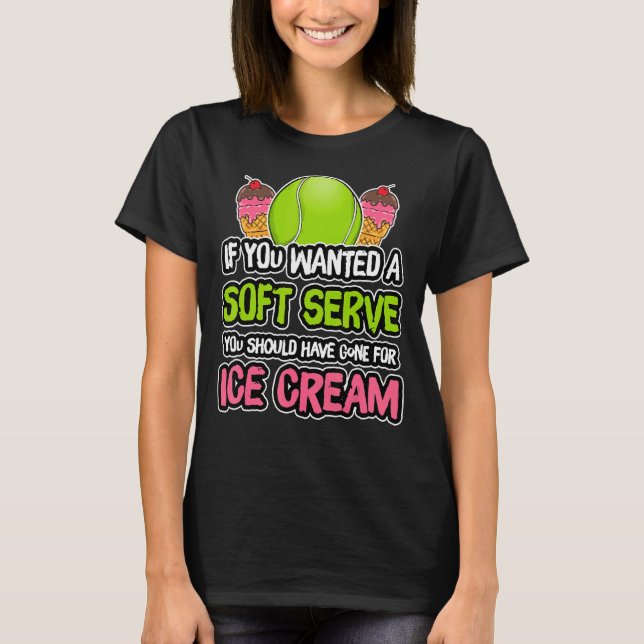 Ein Soft-Service mit Ice Cream Tennis Sporttrainer T-Shirt (Vorderseite)