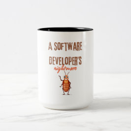 Ein Software-Entwickler-Albtraum lustig Zweifarbige Tasse