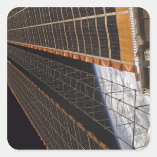 Ein Solarstromanlageflügel Quadratischer Aufkleber