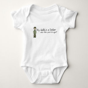 Ein Soldat des Vatis (6-24mo) Baby Strampler