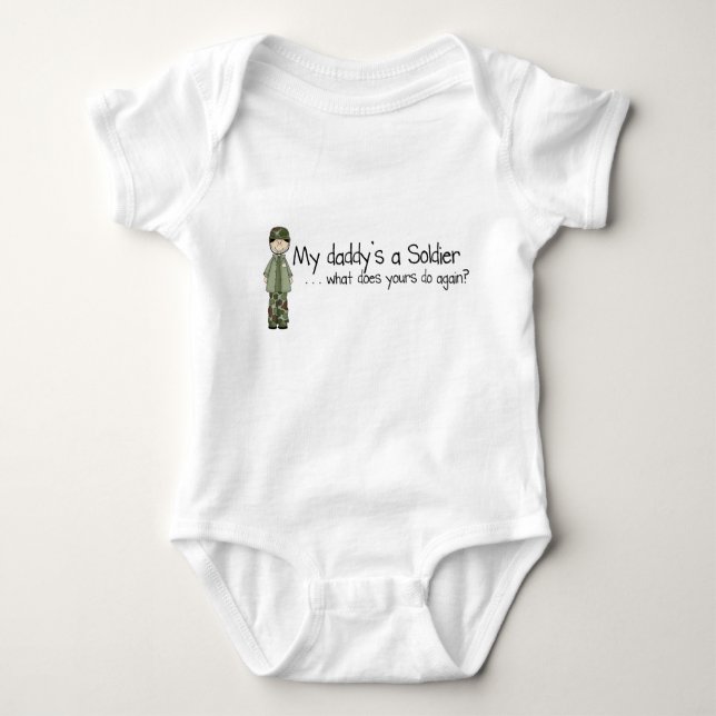 Ein Soldat des Vatis (6-24mo) Baby Strampler (Vorderseite)
