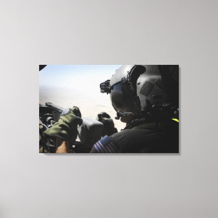 Ein Soldat stellt Sicherheit zur Verfügung Leinwanddruck