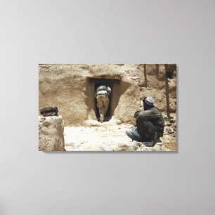 Ein Soldat von der Nationalgarde Leinwanddruck