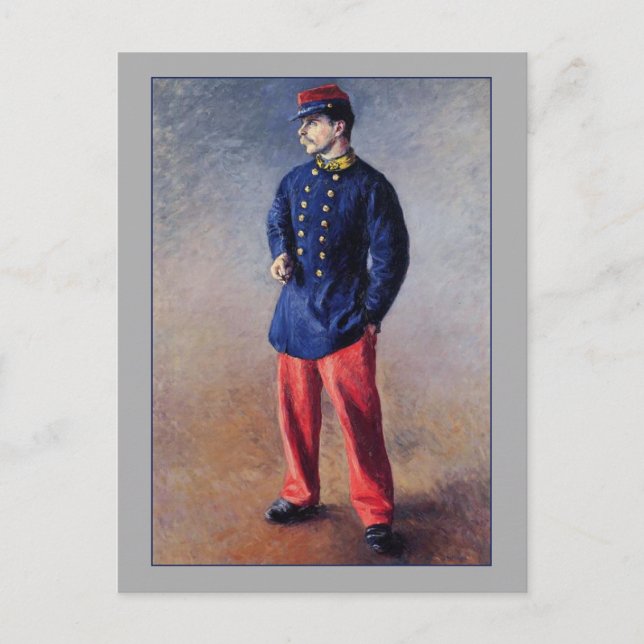 Ein Soldat von Gustave Caillebotte Fine Art Postkarte (Vorderseite)