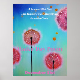 Ein Sommer wünscht jetzt Haiku Gedicht Tag Poster