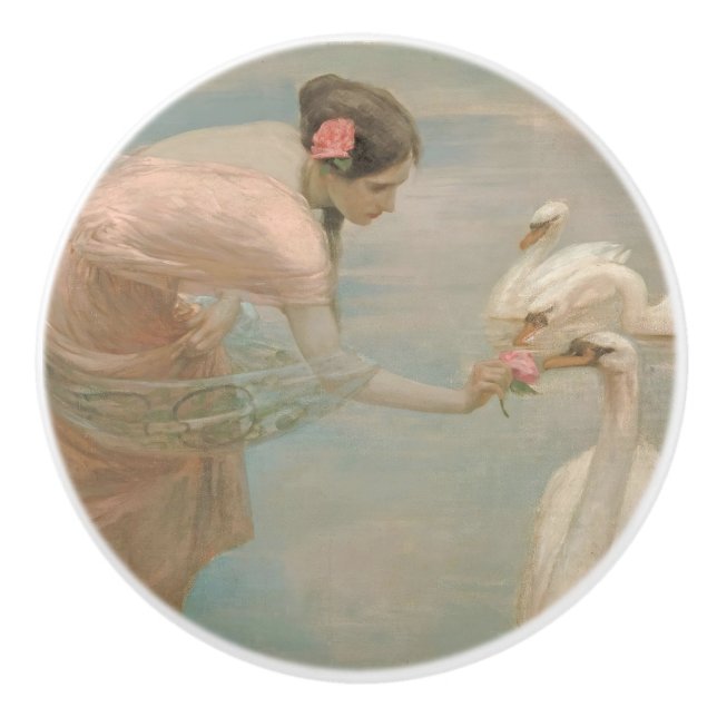 Ein Sommermorgen von Rupert Bunny (1897) Keramikknauf (Vorderseite)