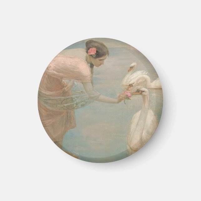 Ein Sommermorgen von Rupert Bunny (1897) Magnet (Vorne)