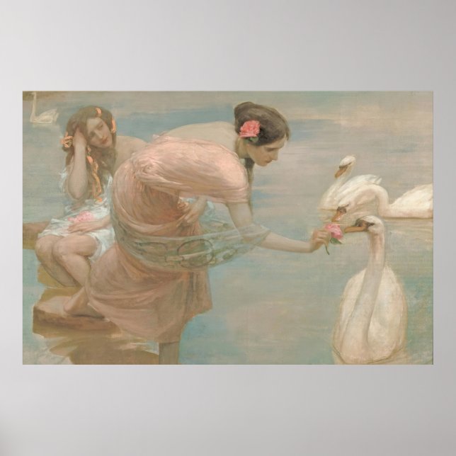 Ein Sommermorgen von Rupert Bunny (1897) Poster (Vorne)