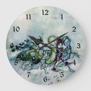 Ein Sommernachtstraum-Feen Große Wanduhr
