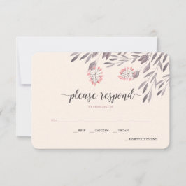 Ein Sommernachtstraum Hochzeit RSVP v2 Karte