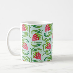 ein sommernahes Muster mit Erdbeeren Kaffeetasse