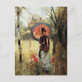 Ein Sommerspaziergang durch Vintage Maler, Reprodu Postkarte