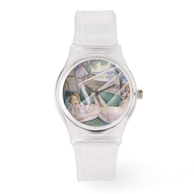 Ein Sommertag (schöne Frauen in der Sonne) Armbanduhr (Vorderseite)