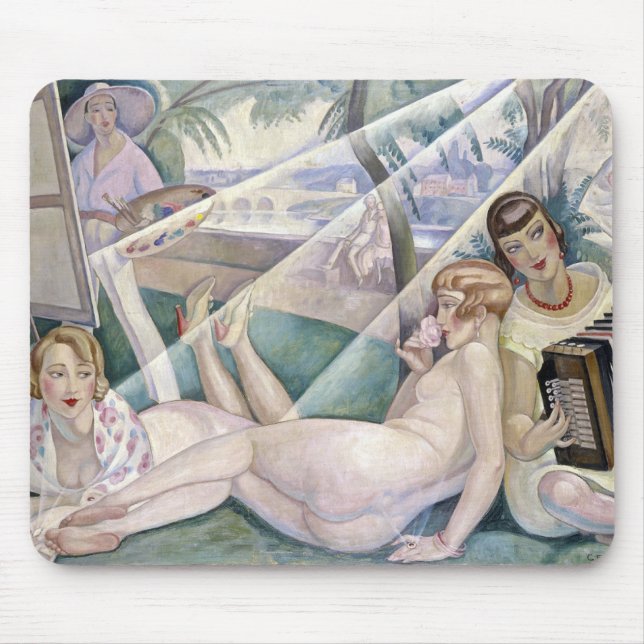 Ein Sommertag (schöne Frauen in der Sonne) Mousepad (Vorne)