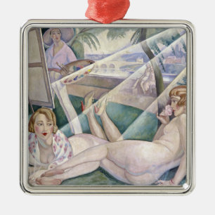 Ein Sommertag (Schöne Frauen in der Sonne) Ornament Aus Metall