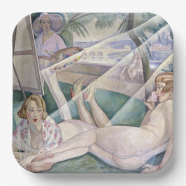 Ein Sommertag (schöne Frauen in der Sonne) Pappteller