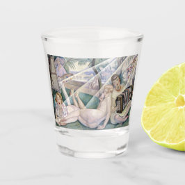 Ein Sommertag (schöne Frauen in der Sonne) Schnapsglas