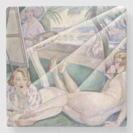 Ein Sommertag (schöne Frauen in der Sonne) Steinuntersetzer