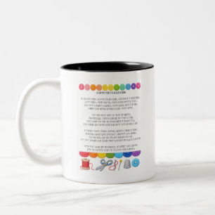Ein Sonett an meinen Nähvorrat - lustiges Geschenk Zweifarbige Tasse
