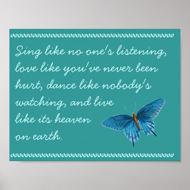 Ein Song-Poster Poster (Vorne)