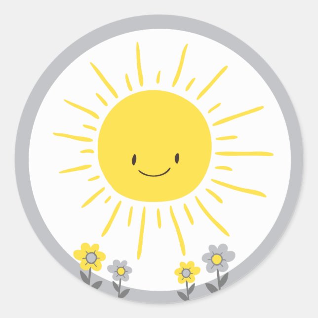 Ein Sonnenstrahl Umschlag Aufkleber Kleiner Sonnen (Vorderseite)