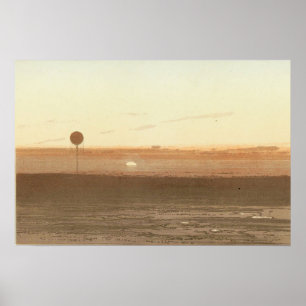 Ein Sonnenuntergang aus dem Ballon betrachtet. Poster