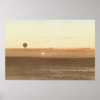 Ein Sonnenuntergang aus dem Ballon betrachtet. Poster
